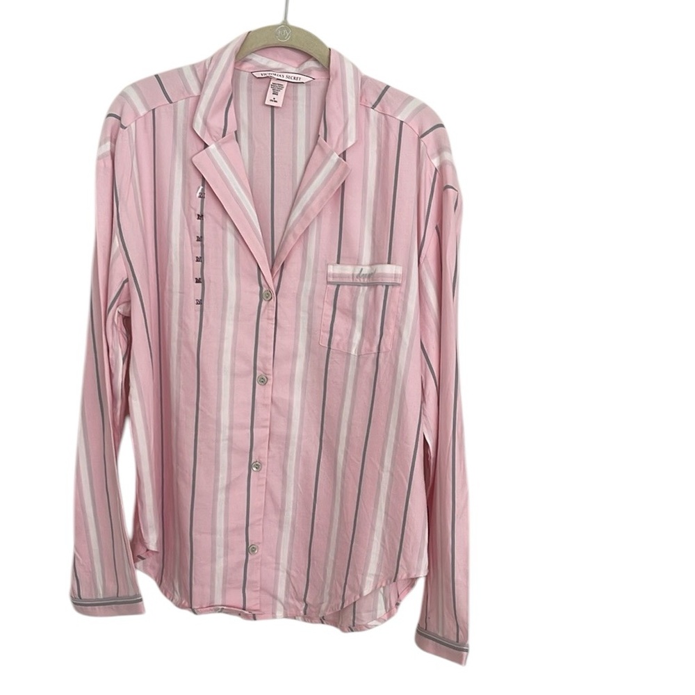 NWT Victoria Secret Soft Pink Pinstripe Nightshirt